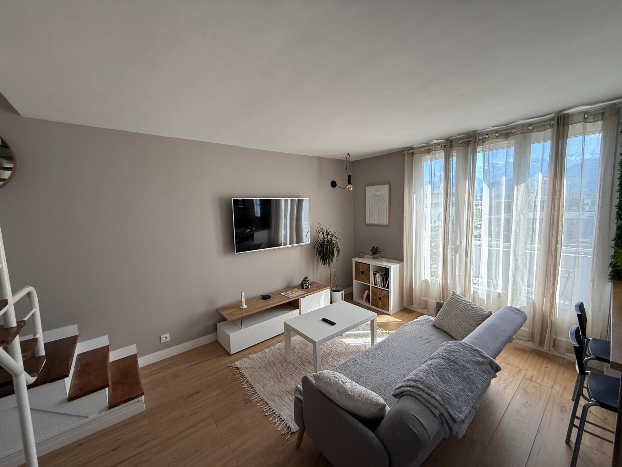 Апартаменты Superbe Duplex Avec Parking Gratuit Гренобль Экстерьер фото